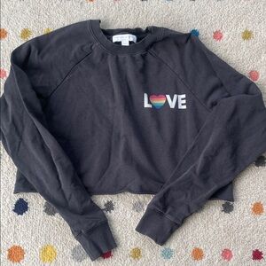 Spiritual Gangster Love cropped sweatshirt